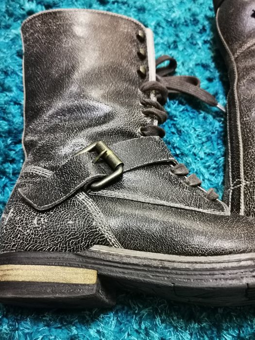 Bocanci/Ghete piele naturală interior/exterior, mărime 37, marca Why D