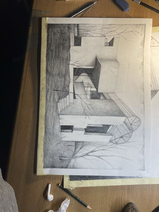 Desen arhitectural original – Casă modernă | Decor /tablou