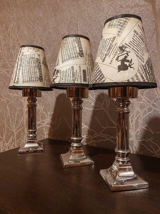 Свещник имитиращ настолна лампа