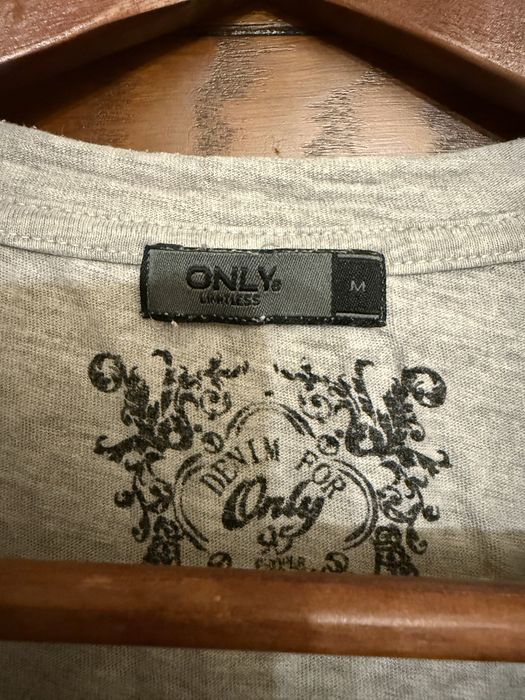 Tricou gri din bumbac Only ,M