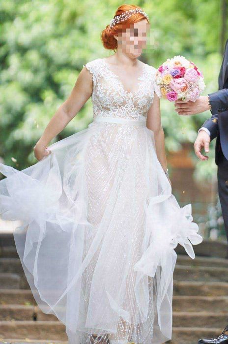 Rochie de mireasa Natalia Vasiliev, A-line, marimea 38/ M