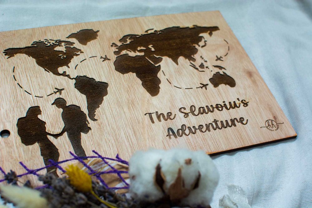 Album foto lemn nunta guestbook photobook jurnal personalizat