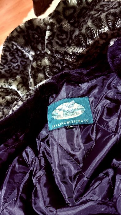 Faux fur long vintage coat 2XL