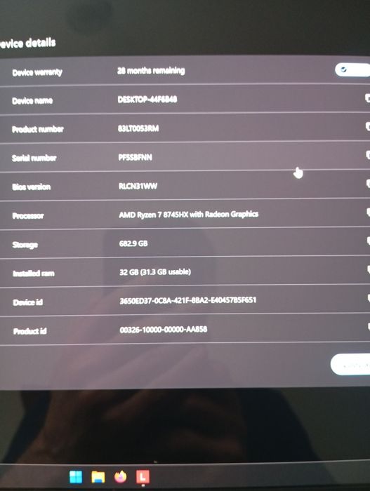 Laptop gaming LENOVO Legion Pro 5 16ADR10, AMD Ryzen 7 8745HX pana la 5.1GHz, 16" WQXGA, 32GB, SSD 1TB