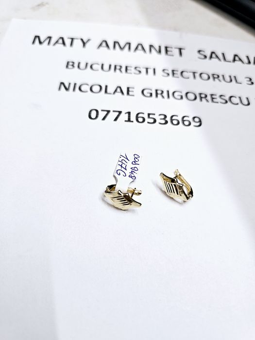 Vand cercei din aur 14 k 1.47 g cod 948