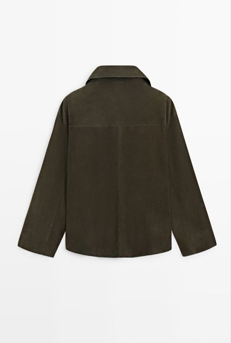 Jacheta din piele intoarsa Massimo Dutti