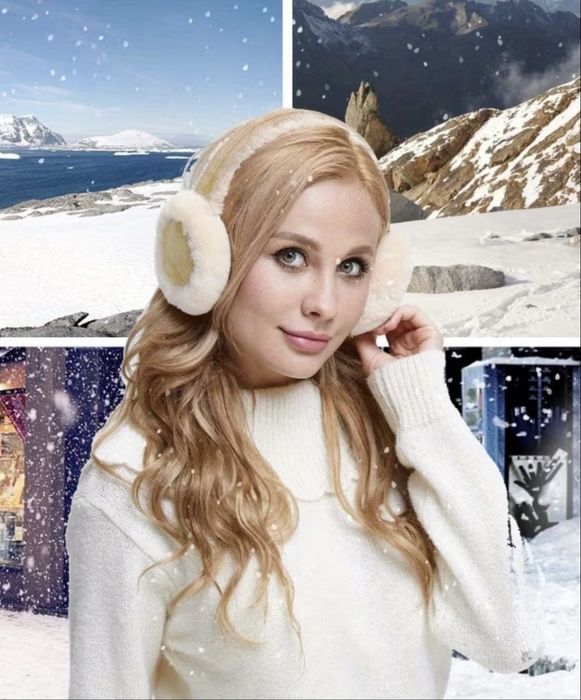 Пухкави зимни наушници