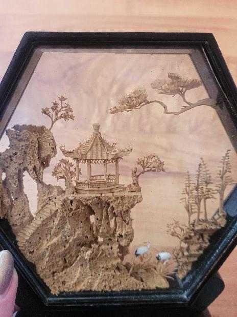 Винтидж азиатска декорация, корк