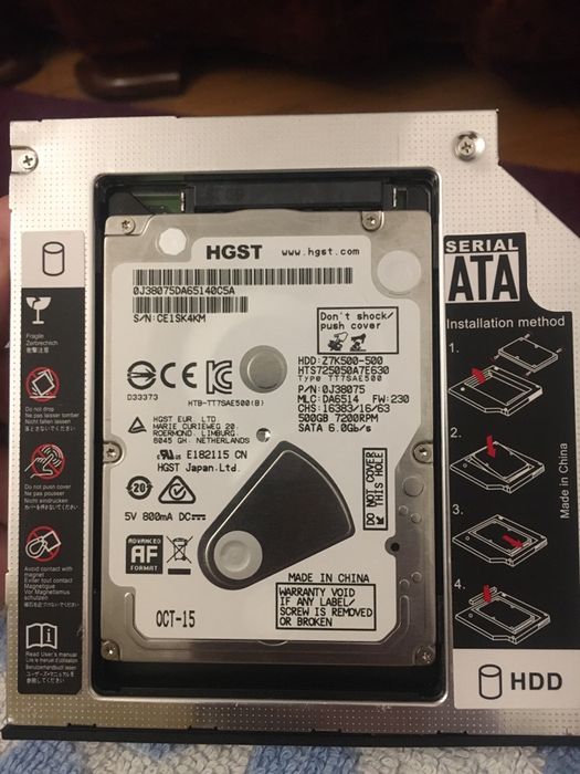 Rack HDD laptop de 2,5’’ inlocuieste dvd-ul