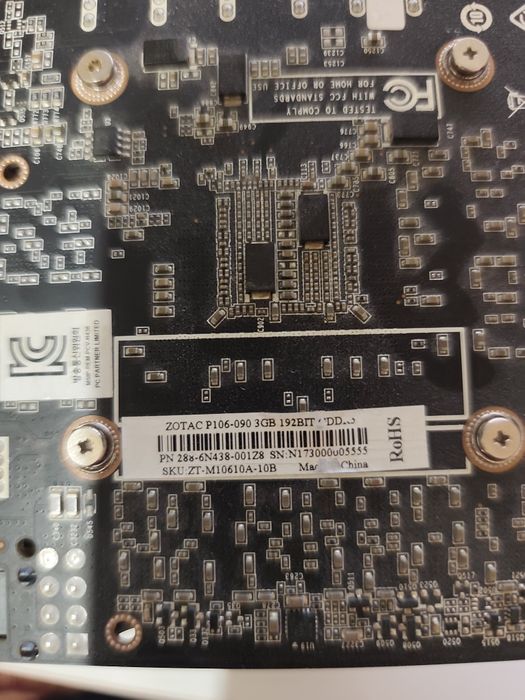 Zotac P106 3 gb 192bit videokarta