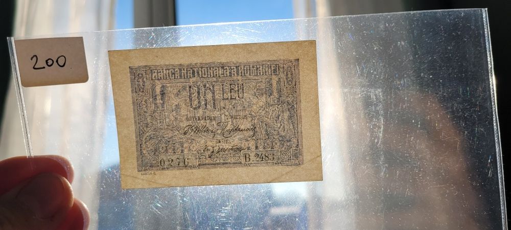 Bancnota 1/2 lei 1915/1920 bani vechi