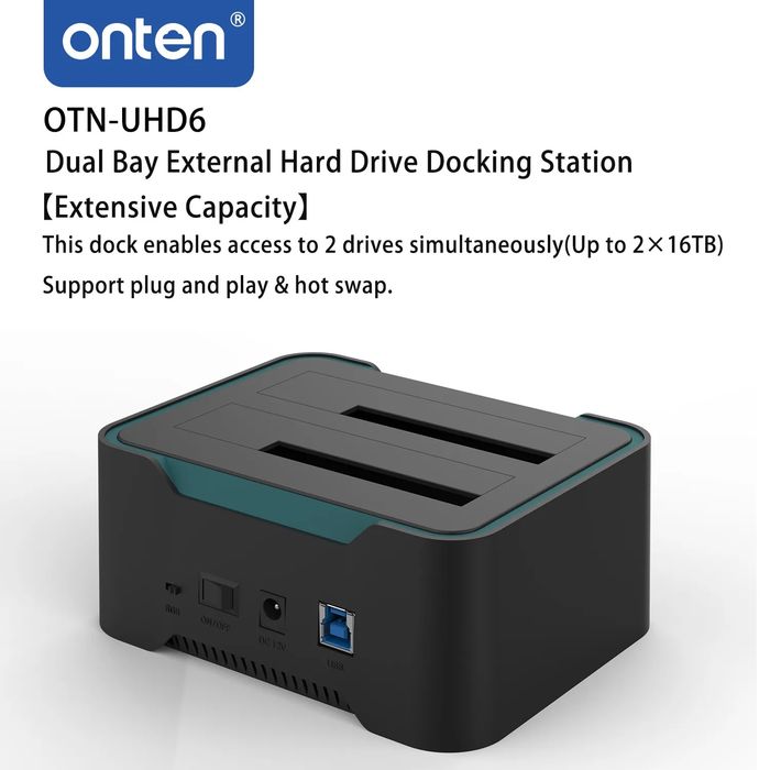# USB 3.0 SATA Dock Station 2,5/3,5 OTN-UHD6 Onten Док станция для HDD