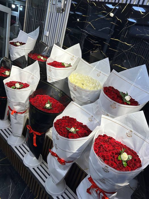 Доставка Цветов Роз по Ташкенту. Свежие розы прямиком с теплицы.