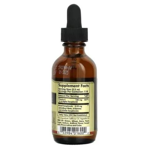 Жидкий витамин E, Solgar, Liquid Vitamin E 59ml из Америки