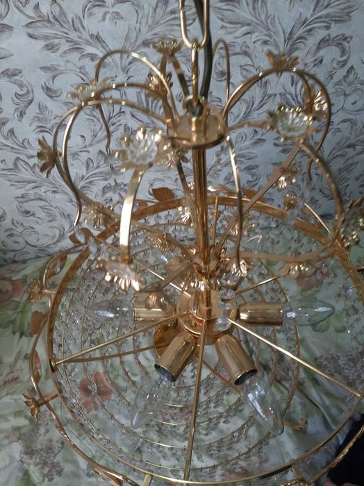 Люстра 6 рожковая хрустальная