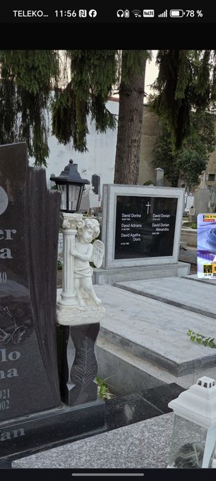 Statueta îngeraș cu felinar solar