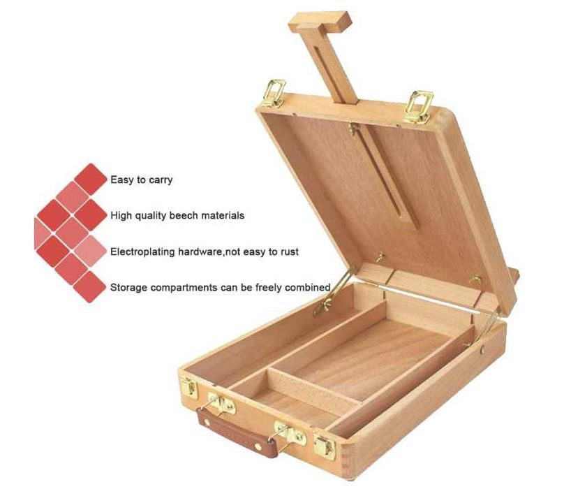 Șevalet de masă din lemn Miratuso Premium, șevalet de artă A2