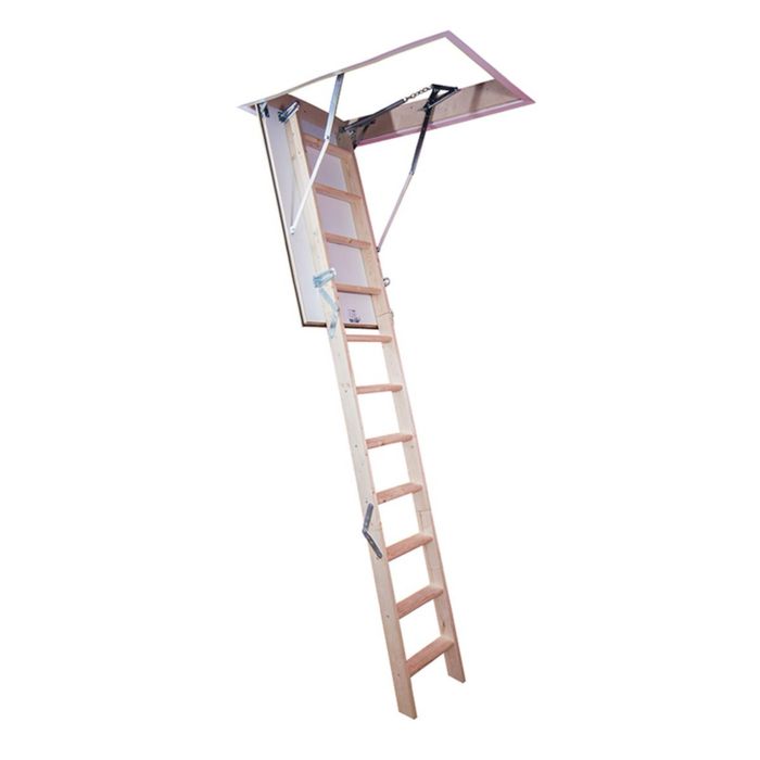 Scara mansarda Profil Termo, metal + lemn, retractabila, 80 x 110 x 280 cm