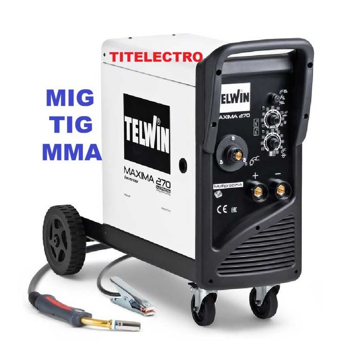 Aparat sudura cu sarma TELWIN MAXIMA 270 cu argon CO2 MIG-MAG/TIG/MMA