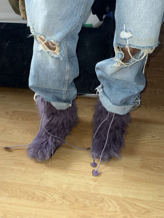 Ghete de iarna din blanita mov