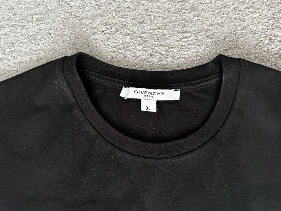 Givenchy Black Logo Embroidered Cotton T-Shirt XL