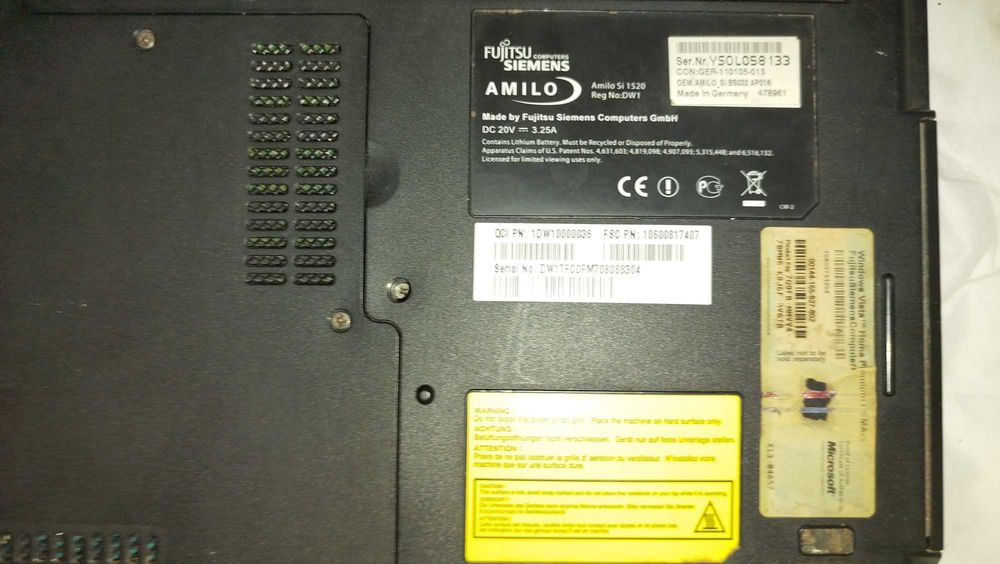 Laptop FUJITSU SIEMENS Amilo Si 1520