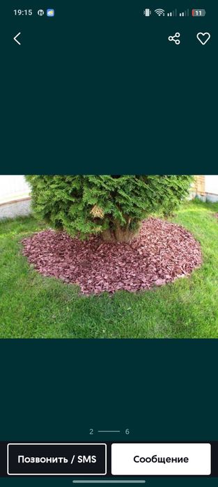 Кора/мульча дерева лиственницы со склада
