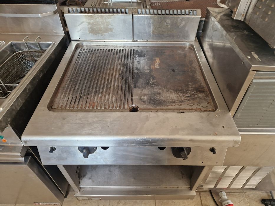 Plita, Gratar de banc cu sau fara Roca vulcanica pe gaz