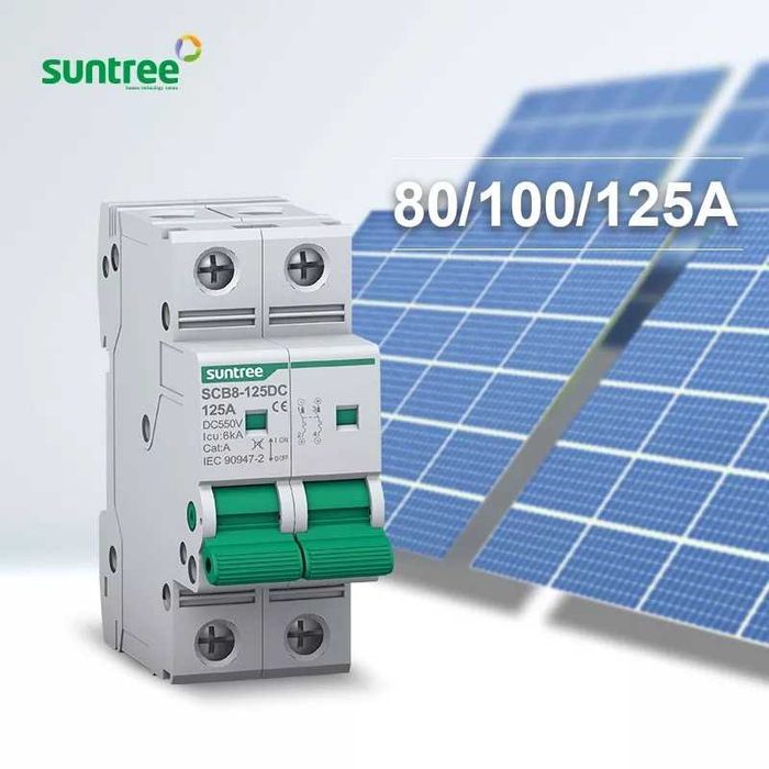 DC предпазител 500v /80A,100A,125A Двуполюсен за соларни батерии