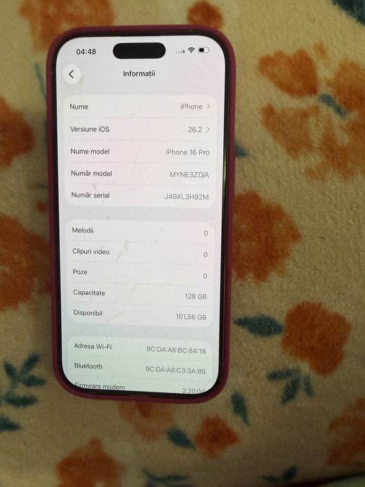 Iphone 16 pro white titanium,128gb