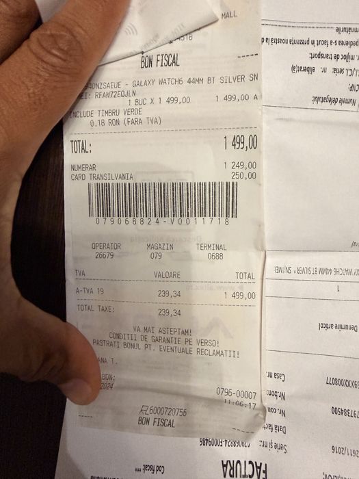 Vand Samsung Wacth 6 cel in garantie