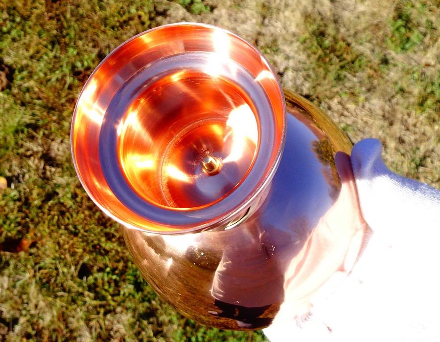 Меден бокал,медна чаша за вино,шампанско.