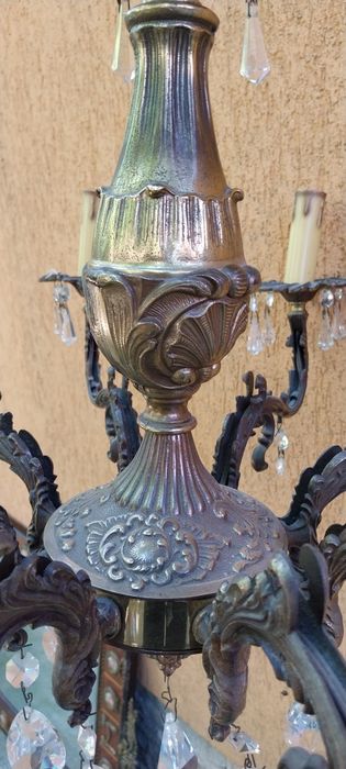 Candelabru, lustra de tavan, bronz