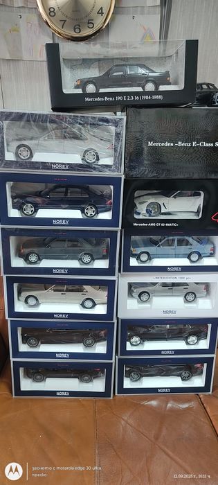 Колекционерски модели на Мерцедес  1:18 цена за всички 13 броя 3300лв
