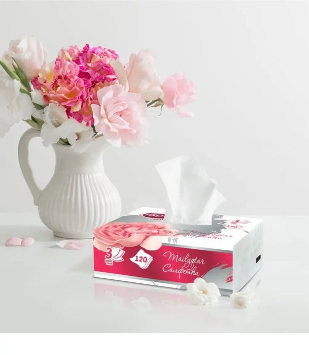 Салфетки коробочные ОПТОМ Карина&Papirone