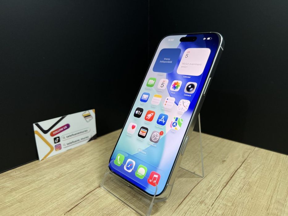 Iphone 16 Pro Max 256Gb White Titanium Second-Hand Bun 3 ani garanție,