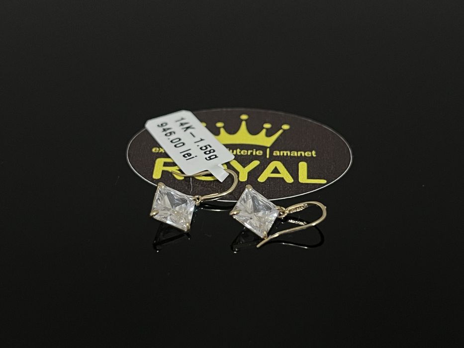 Bijuteria Royal CB : Cercei dama aur nou 14k 0,84gr