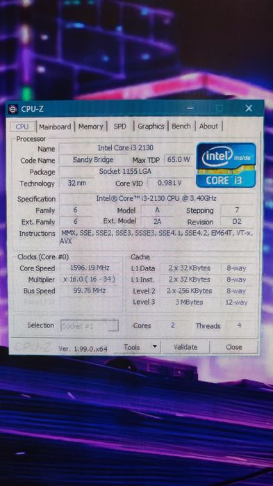 Процесор Intel Core i3 2130
