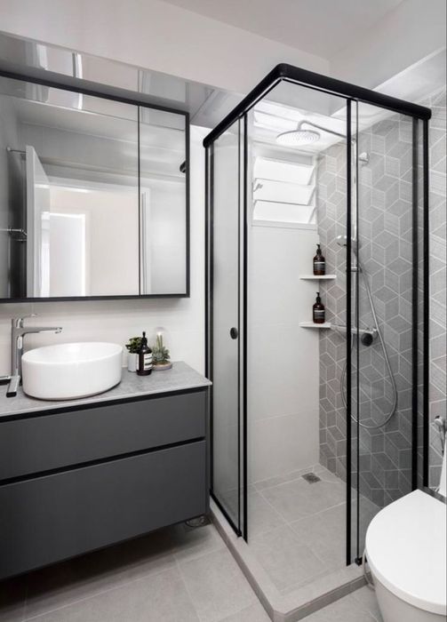 Душевые кабины - Раздвижные двери стеклянные перегородки