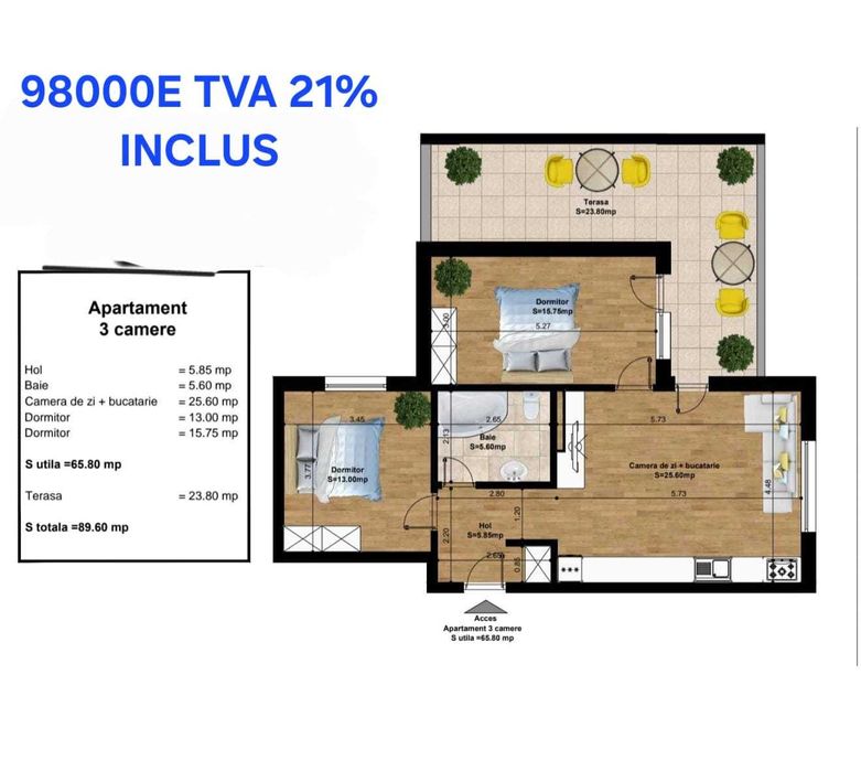 Apartamente Noi 2 & 3 Camere | Terase Generoase | Încălzire în Pardoseală | Pantelimon - Cernica