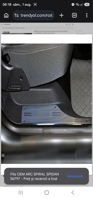 OEM Ornamente interioare praguri din oțel inoxidabil, compatibile cu VW Caddy (2010->)