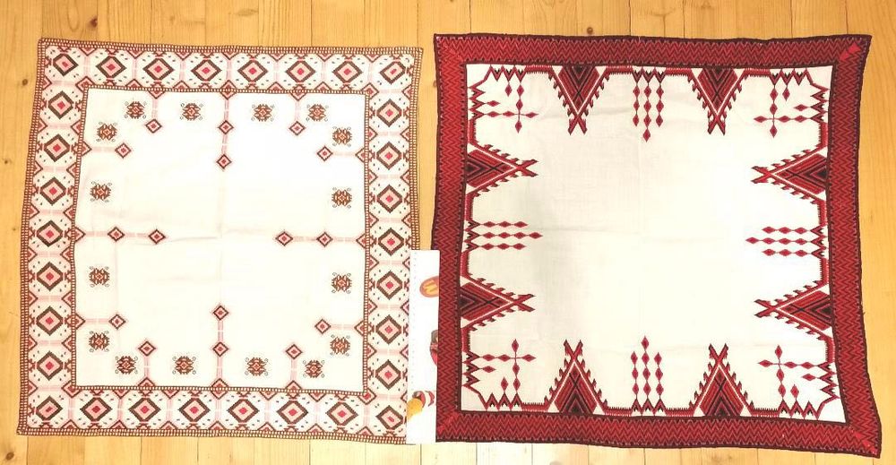 Ръчно плетени на една кука памучни покривки, дантели, яки