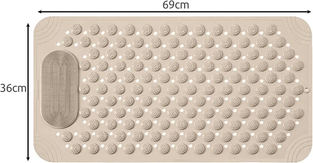 Covoras pentru cada dus cu ventuze si masaj picioare 36 x 69 cm