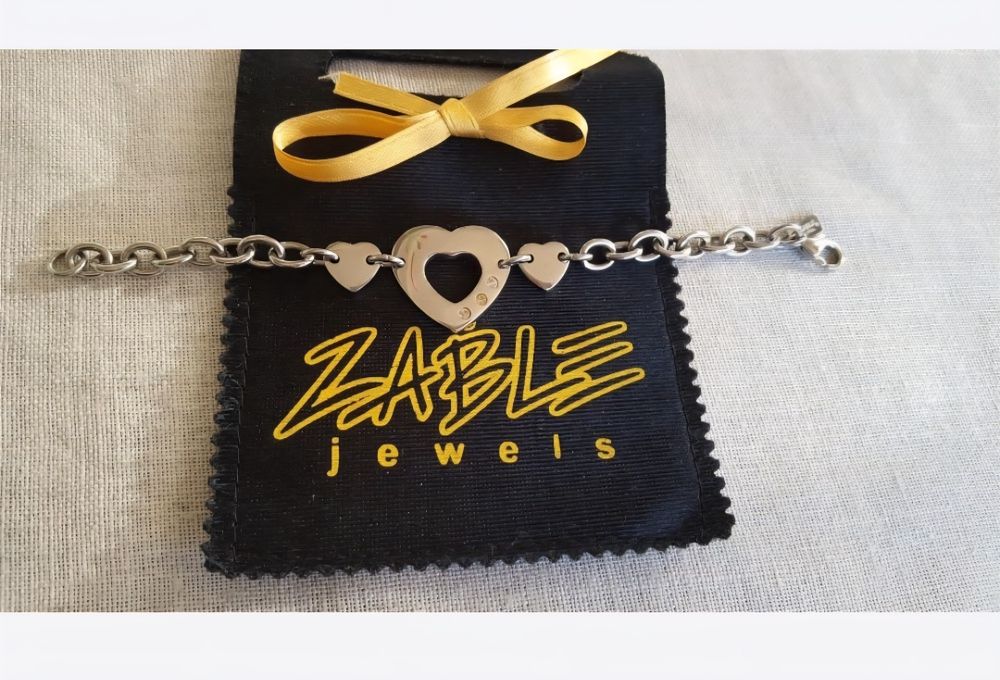 Ефектен колан с камъни цирконии, 94-101см и  дамска гривна Zable