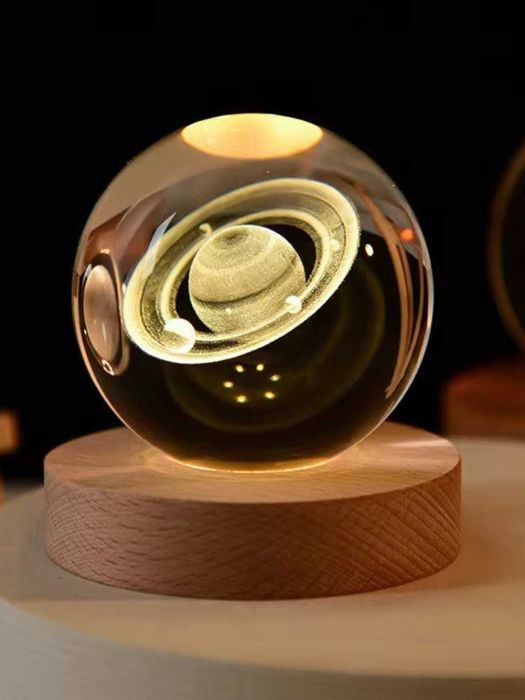 Хрустальный шар ночник 3D 8см антистресс - светильник LED лампа