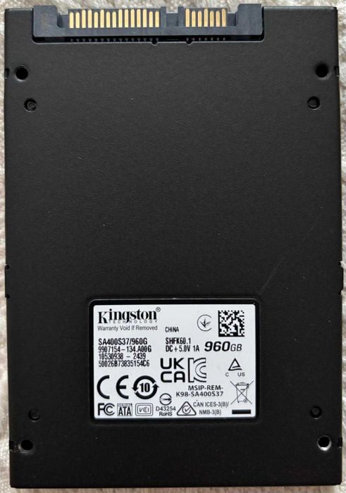 SSD Kingston SATA 960GB viață 100%
