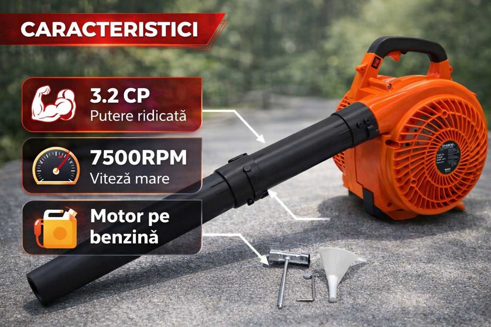 Suflanta Frunze 3.2CP BENZINA – Putere Mare 7500 RPM