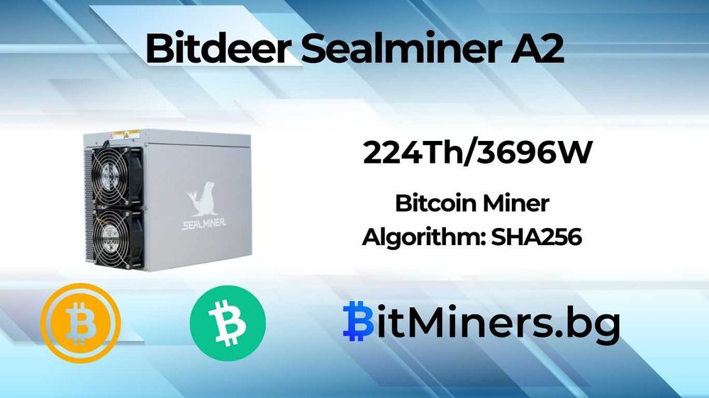 Bitdeer Sealminer A2, 224Th/s, 3696W, Биткойн Майнър