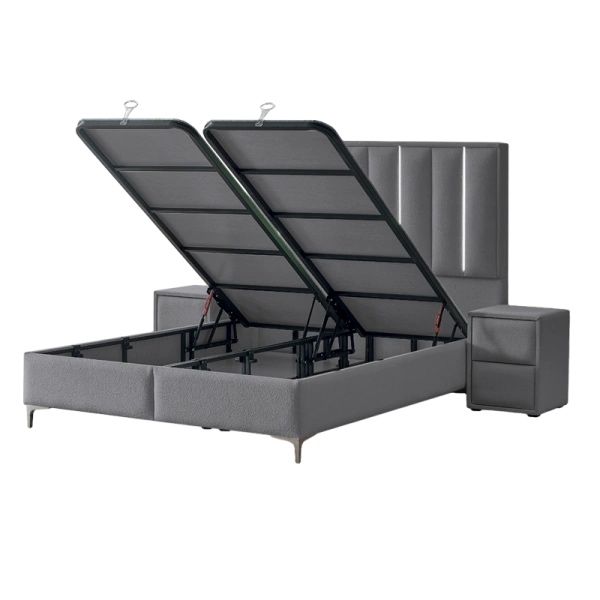 Тапицирана спалня с матрак MINI MOONLIGHT 160 х 200 - сив 16