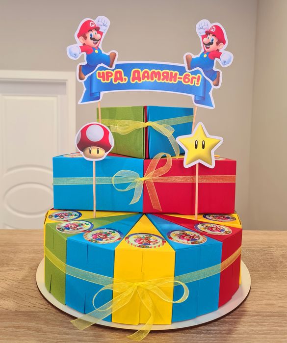 Картонена Торта " Татти и Мисифу "за Детски Рожден Ден